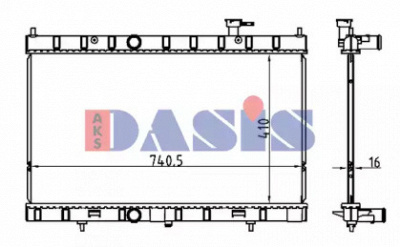 AKS DASIS 070189n -  Радиатор, охлаждение двигателя